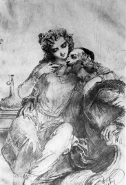 Zichy Mihály: Richelieu és kedvese, 1856 