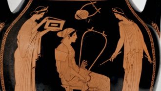 antik görög váza, részlet