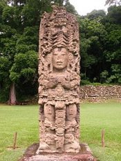 Mayan stele in Copan