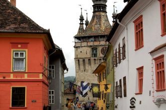 The historic center of Sighisoara, the Clock Tower