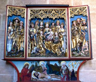Tizennégy segítőszent oltár Heilsbronn, Ansbach, Bajorország